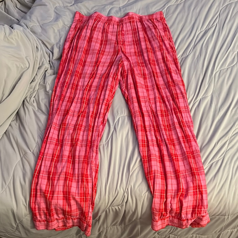 Red/Pink VS PINK Plaid Pajama Pants